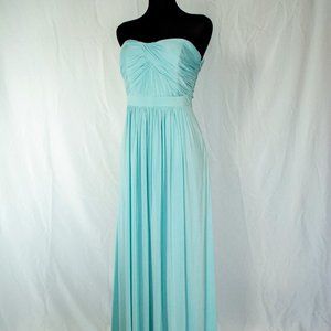 Dessy Collection full length bridesmaids gown